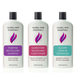 PureVive Revitalizing Shampoo + SilkRestore™ Nourishing Conditioner + SilkStay Leave-In Detangler