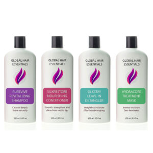 PureVive Revitalizing Shampoo 2x Bottles + SilkRestore™ Nourishing Conditioner 2x Bottles + SilkStay Leave-In Detangler 2x Bottles  + HydraCore Treatment Mask 2x Bottles